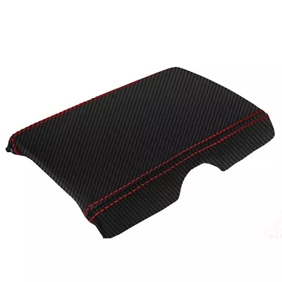 Console Lid Armrest Cover PVC Carbon For Mazda Miata MX5 99-05 Red Stitch • $37.99