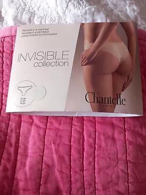 Chantelle Low Rise 100% Invisible Tanga Thong Size Xl Ultra Soft Smooth No VPL • £4.99
