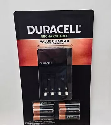 DURACELL Rechargeable Value Charger SET W/6 AA & 2 AAA NiMH Batteries 🔋 *NEW • $25