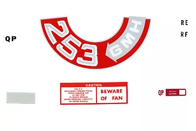 Holden V8 Engine Bay Decal Kit HQ 253 4.2 Air Cleaner Sticker Fan • $49.94