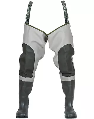 Waterproof Reinforced Knees Thigh Waders Fishing Waders With Wellington Boots • $87.14