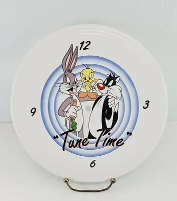 $119.99 • Buy CLOCK Plate 10  TUNE TIME White FIESTA New WARNER Bros Bugs Tweety Sylvester