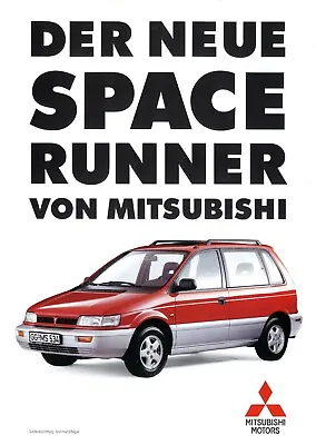 1991 Mitsubishi Space Runner Prospekt 9/91 D Brochure Catalog Brochure Brochyr Catalog • $10.77