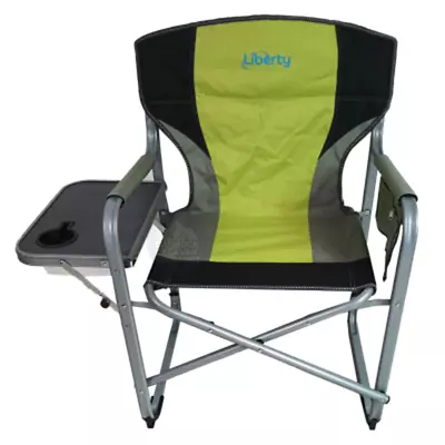 Liberty Camping Director's Chair Lime Leisure Garden Beach Folding Side Table • £44.94