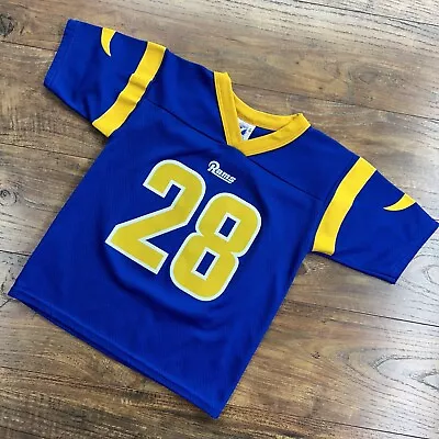 Vintage Marshall Faulk Logo 7 Jersey St Louis Rams Blue & Yellow YS 6 USA Made • $24.98