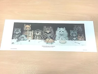 Louis Wain - What We Are About To Receive Coloured Print - Cats Waiting To Eat • £10.50