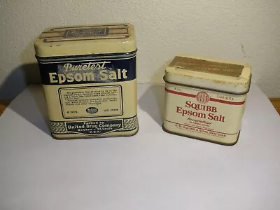 Vintage Advertising Product Tins Epsom Salt Set Of 2 • $9.99