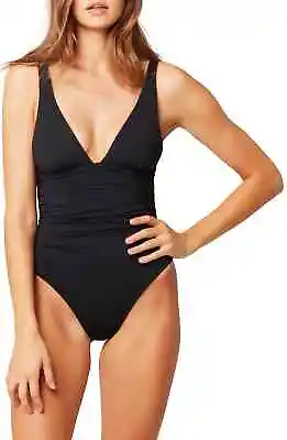 L*Space Women's Black Solid Sydney One-Piece Swimsuit Swimwear Size 6 NWT • $31.99