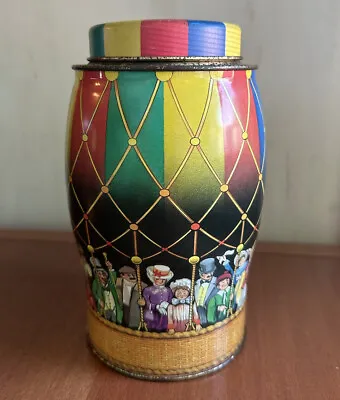 Vintage Wilson's Tin Toffee Hot Air Balloon Multicolor Metal W Lid 1996 Circus • $14