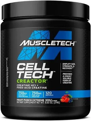 MuscleTech Cell Tech Creactor Creatine HCl Formula Post Workout Muscle Builder • $23.95