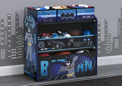 Boys Girls Multi Bin Toy Storage Organizer Batman Kids Delta Children New • $54.99