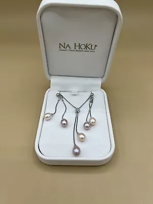 Na Hoku Pearl Necklace And Earrings Set- One Earring Missing Back • $129.97