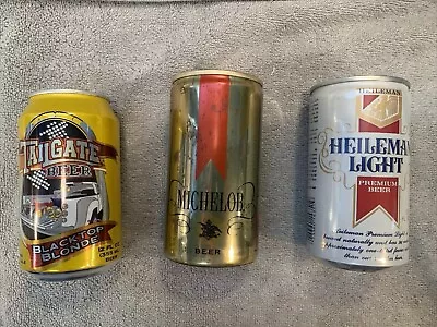 Vintage Beer Can Lot Of 3 Aluminum EMPTY Heileman Light Tailgate & Michelob PB • $5.99