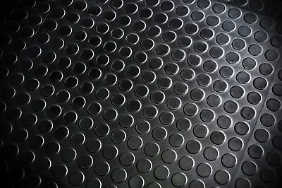 3mm Penny Coin Rubber Flooring Matting Anti Slip For Garage Van Car Industrial • £55