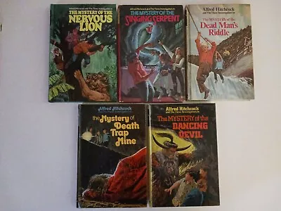 5 Vintage Alfred Hitchcock And The Three Investigators Mystery Hardcover Books  • $41