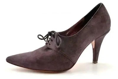FORNARINA LTD Brown Suede Pointed Ankle Booties Heels Pumps 37 EU 6.5 US ITALY • $95