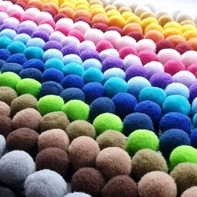 £2 • Buy Pom Pom 10mm Ball Trim Width 18mm ✄ Cut To Order ✄ Luxury Velvet Feel 14 Colours