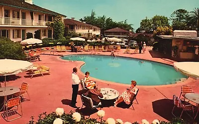 Postcard CA Monterey Casa Munras Garden Hotel Pool 1965 Chrome Vintage PC E6920 • $3