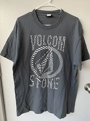 Volcom Mens T Shirt L Gray Zebra Print Vintage • $8.99