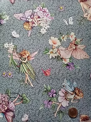 Michael Miller Fabric - DANCING Flower Fairies 100% Cotton Per FAT QUARTER • £6.95