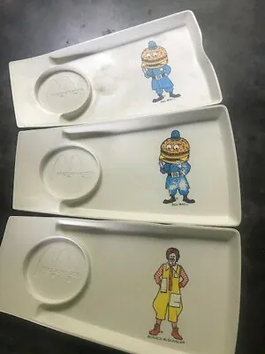 3 Vintage McDonalds Plastic Tray With Drink Holder Big Mac Ronald McDonald • $42.73