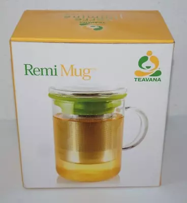 Teavana Verre Illumine Remi Tea Infuser Mug Glass Stainless Steel 14oz With Lid • $29.95