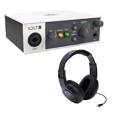Universal Audio Volt 1 USB-C Audio Interface Bundle With Samson Headphones • $154