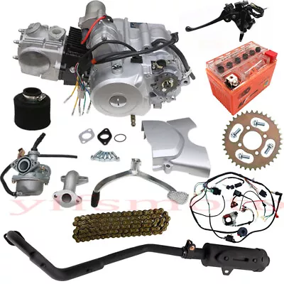 125cc Semi Auto Engine Motor+Battery For Go Karts ATV Quad Taotao 4 Wheeler Golf • $519.02