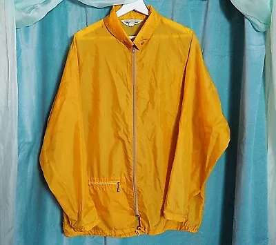 VTG 70s Pacific Trail Retro Yellow Lightweight Outdoor Gorp Windbreaker Jacket L • $50.50