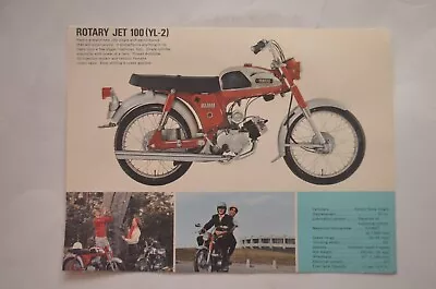 Yamaha Rotary Jet 100 & Twin Jet 100 Advertisement Spec Sheet. • $9.95