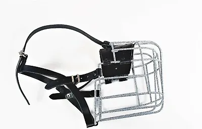 £26.99 • Buy Strong Winter Metal Wire Rubber Plastic Basket Dog Muzzle Great Dane