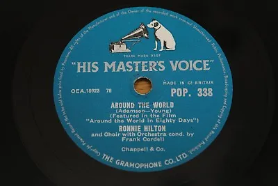 £10.95 • Buy 78 RPM 10  Shellac Record: Ronnie Hilton - Around The World - HMV POP 338