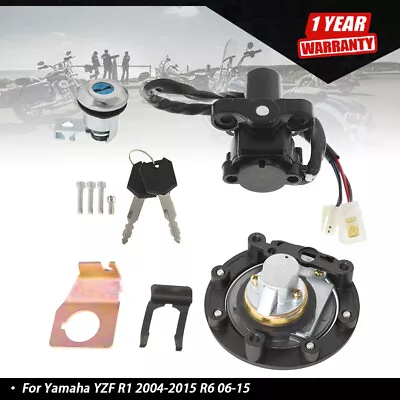 For Yamaha YZF R1 2004-2015 R6 06-15 NEW Ignition Switch Lock Set Gas Cap & Key • $27.54