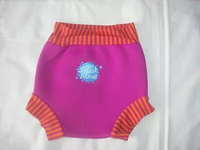 Splash About Pink Orange Baby Girls Neoprene Swim Nappy Pants Large  • £3.99