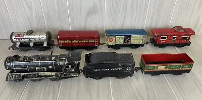 1939 Marx Wind Up Tin Litho Train Set 897 Engine 6 Cars - New York Central - T8B • $150