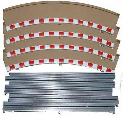 £7.99 • Buy SCALEXTRIC C8228 X4 RADIUS 2 OUTER BORDERS AND BARRIERS  SPORT BEIGE RED WHITE