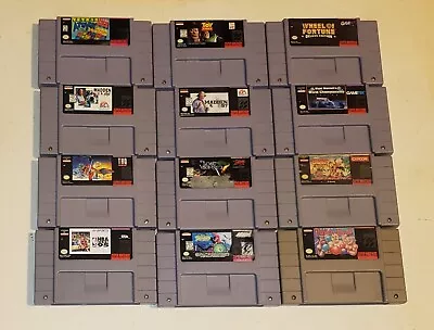 Lot Of 12 Super Nintendo Games Lost Vikings 2 Goof Troop Star Wars Spawn++ • $26