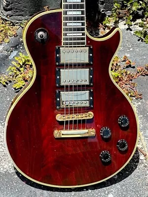 1978 Gibson Les Paul Custom A Factory 3 Pickup A La Frampton In A Nice Wine Red. • $3995
