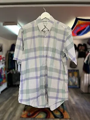 Vintage 90s Burberry Button Up Shirt Mens Medium • $25