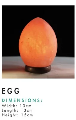 Egg Shape Himalayan Pink Rock Salt Lamp  (bulb & UK Plug) Home Decor • £19.99