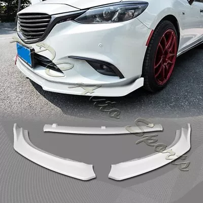 For 2014-2018 Mazda6 Mazda 6 Painted White Front Bumper Body Kit Spoiler Lip 3PC • $49.99