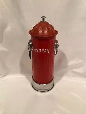 Vintage Musical Red Fire Hydrant Liquor Decanter With Chrome 12” • $22