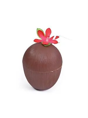 Tropical Coconut Cup  Flower Straw Set For Luau Events • £6.60