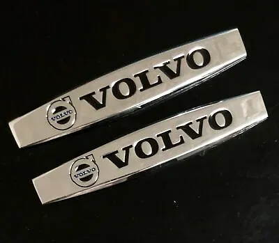 2PCS For VOLVO Chrome Metal Side Rear Car Sticker Fender Emblem Badge 3D • $9.88