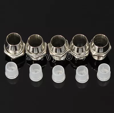 $1.91 • Buy 10/20PCS 3/5mm LED Holder Chrome Metal Silver Bezel Mount Rubber Base Display F