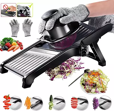 Mandoline Slicer For Kitchen Adjustable Stainless Steel Vegetable Potato Onion  • $34.18