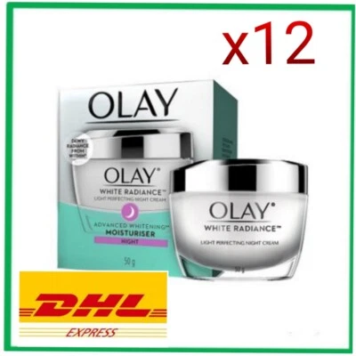 12x OLAY White Radiance Light Perfecting Whitening Moisturizer Night Cream 50g • $438.41