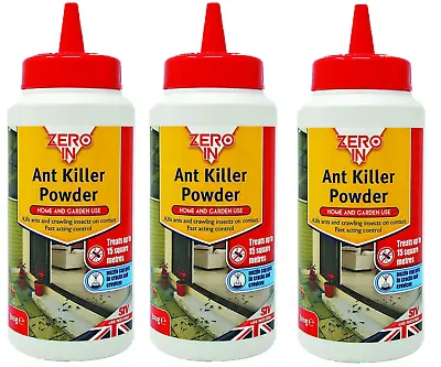 Zero In Ant Killer Powder Indoor Outdoor Cockroach Beetle Insect Trap 300g-900g • £6.99