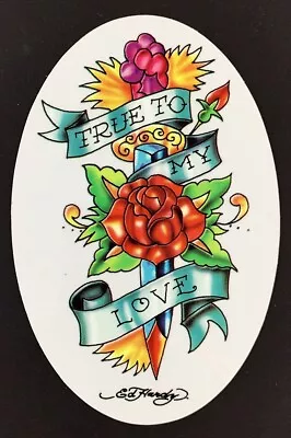 True To My Love STICKER Decal Artist Ed Hardy Out Of Print! • $7.49