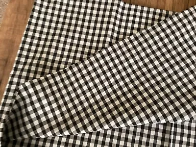 Cotton Black Gingham Table Cloth Rectangular 60” X 45” • £20